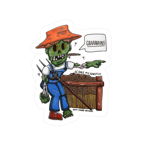 The Working Dead—Ol' Dale Mc Ghastly Removable Sticker Decal