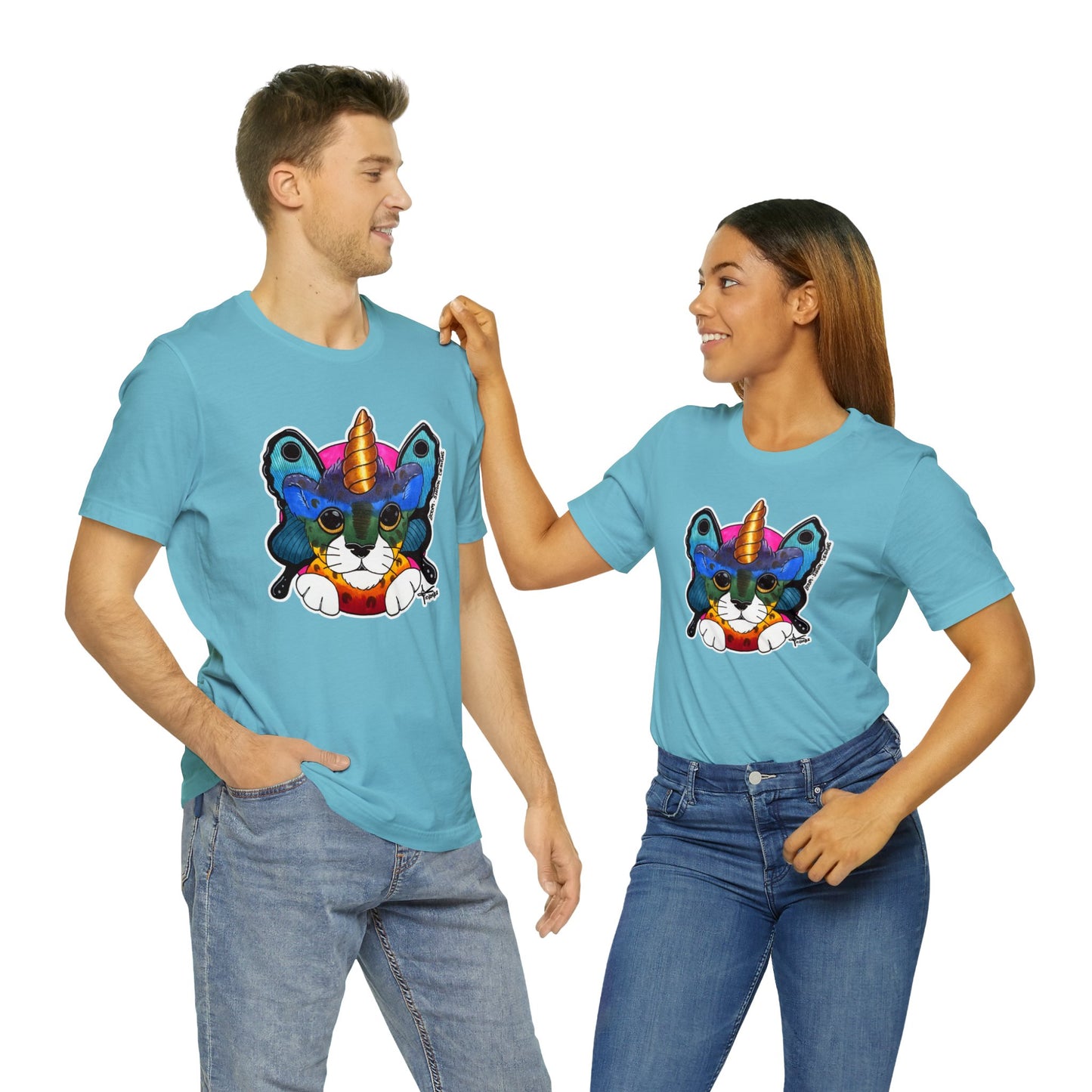 THE Rainbow Cheetah Unicorn Butterfly ADULT Tee