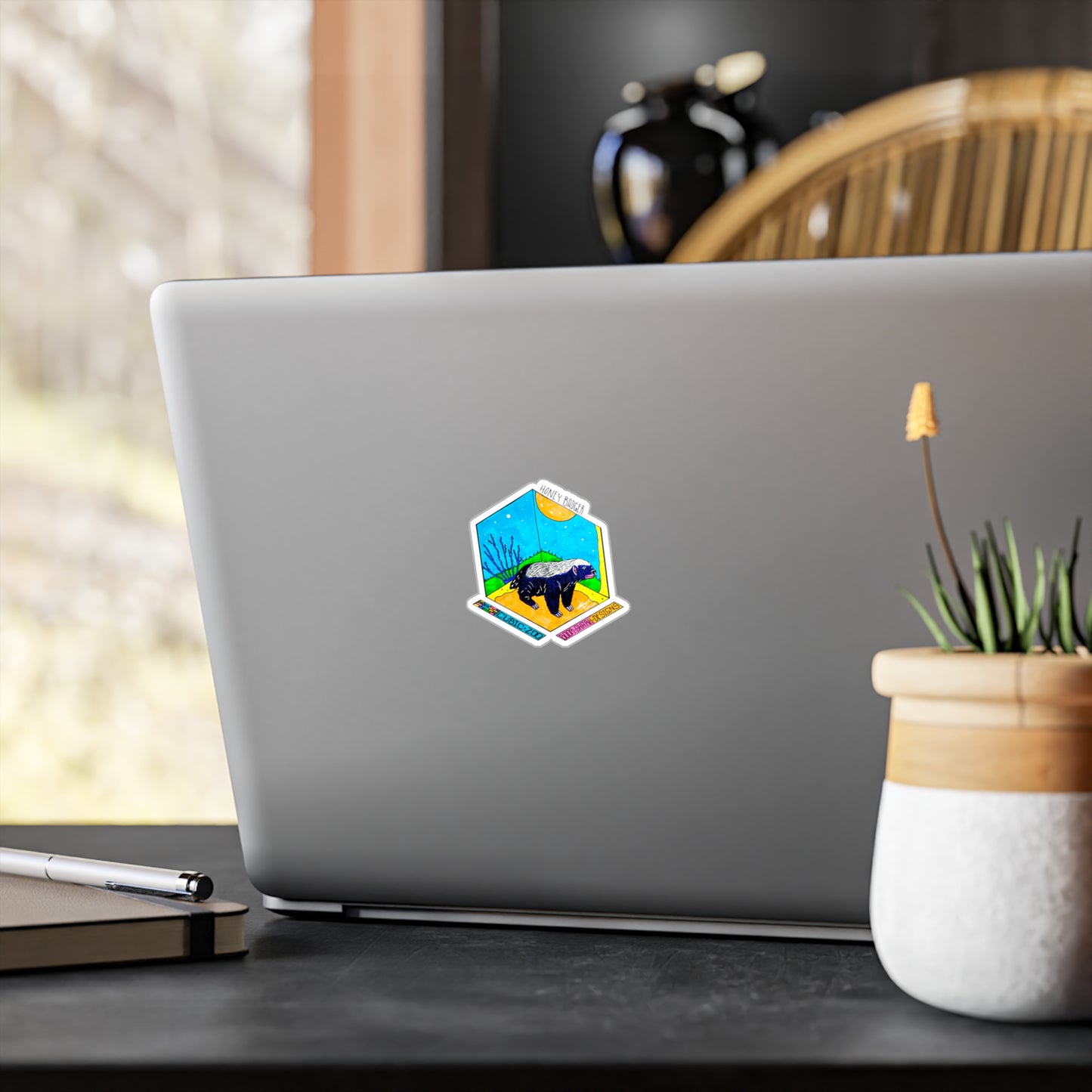 Cubic Zoo— Honey Badger Removable Sticker Decal