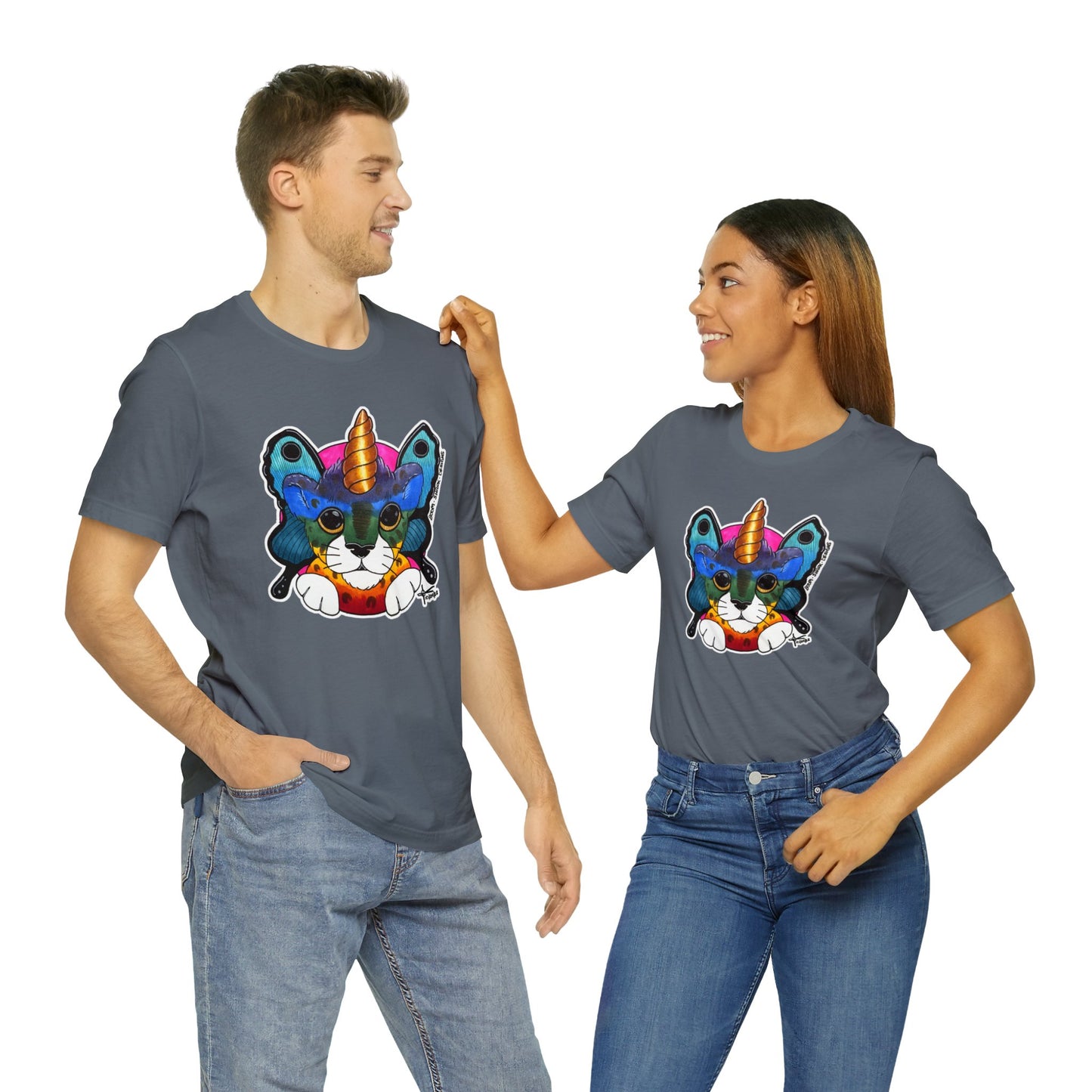 THE Rainbow Cheetah Unicorn Butterfly ADULT Tee
