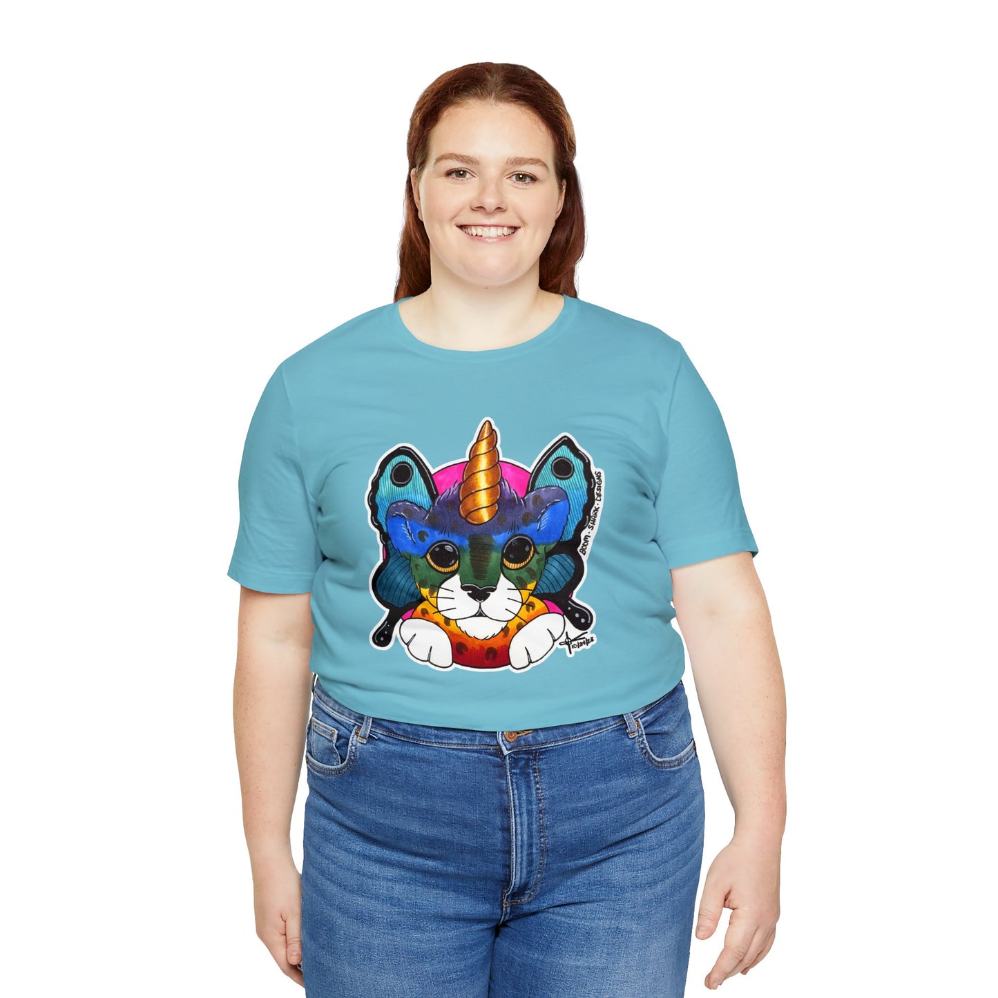 THE Rainbow Cheetah Unicorn Butterfly ADULT Tee