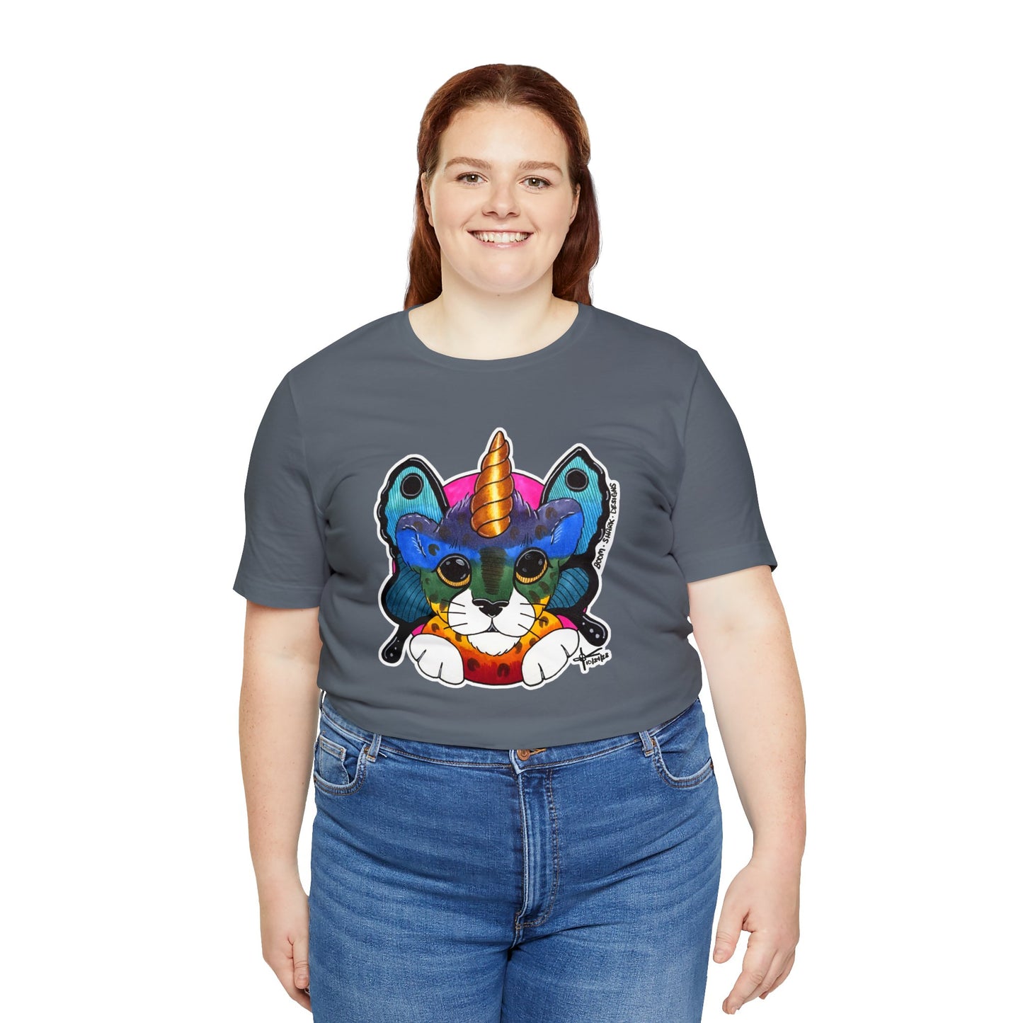 THE Rainbow Cheetah Unicorn Butterfly ADULT Tee