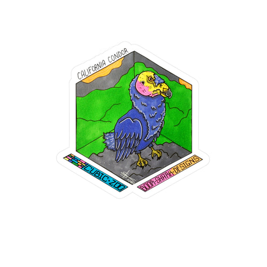Cubic Zoo—California Condor Removable Sticker Decal