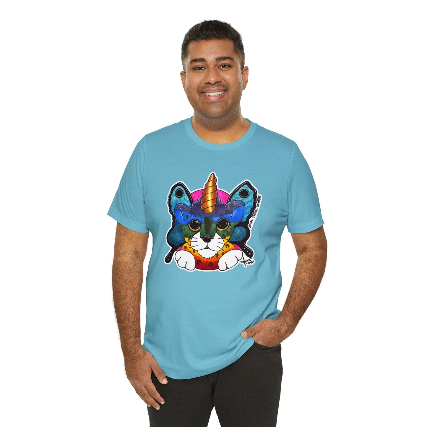 THE Rainbow Cheetah Unicorn Butterfly ADULT Tee