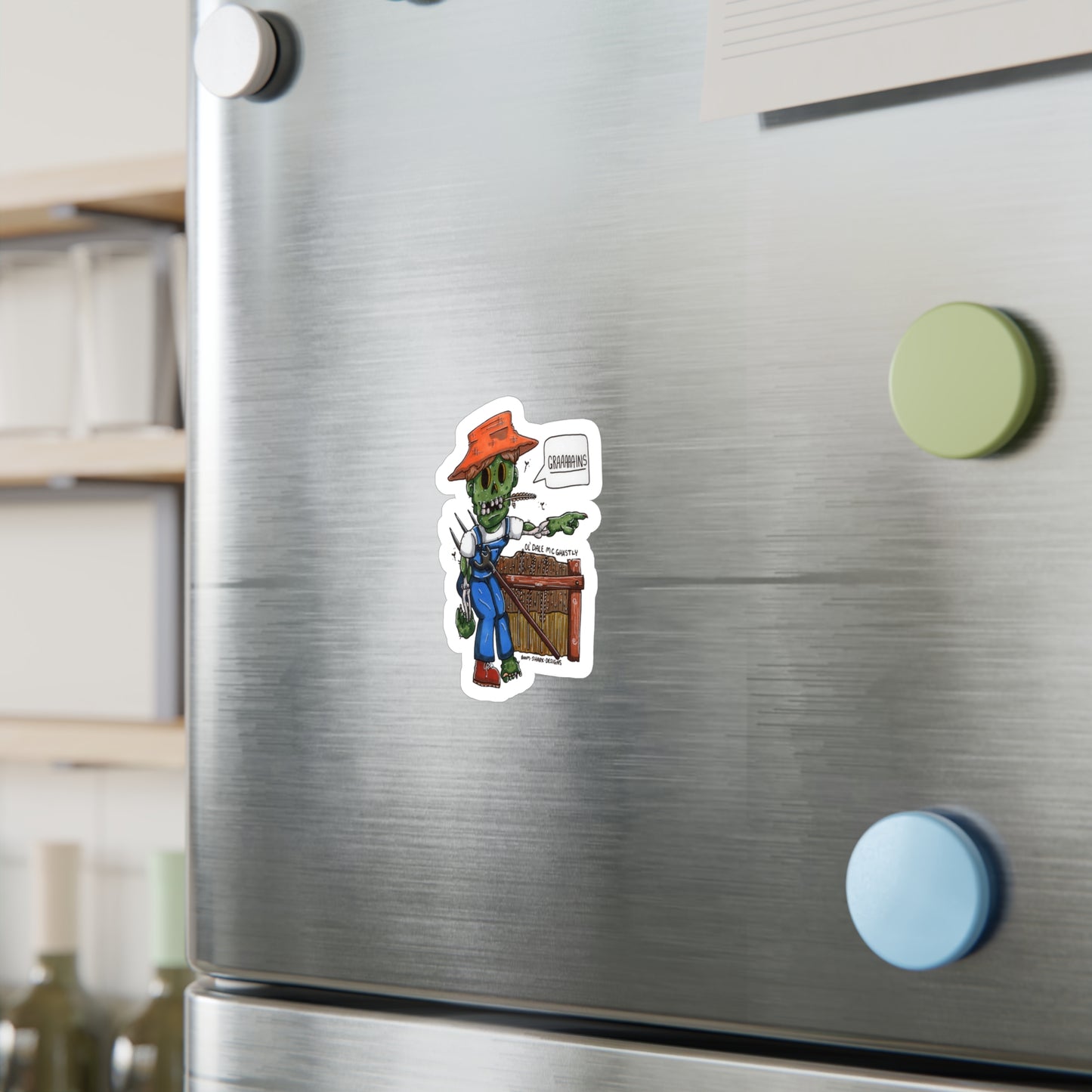 The Working Dead—Ol' Dale Mc Ghastly Removable Sticker Decal