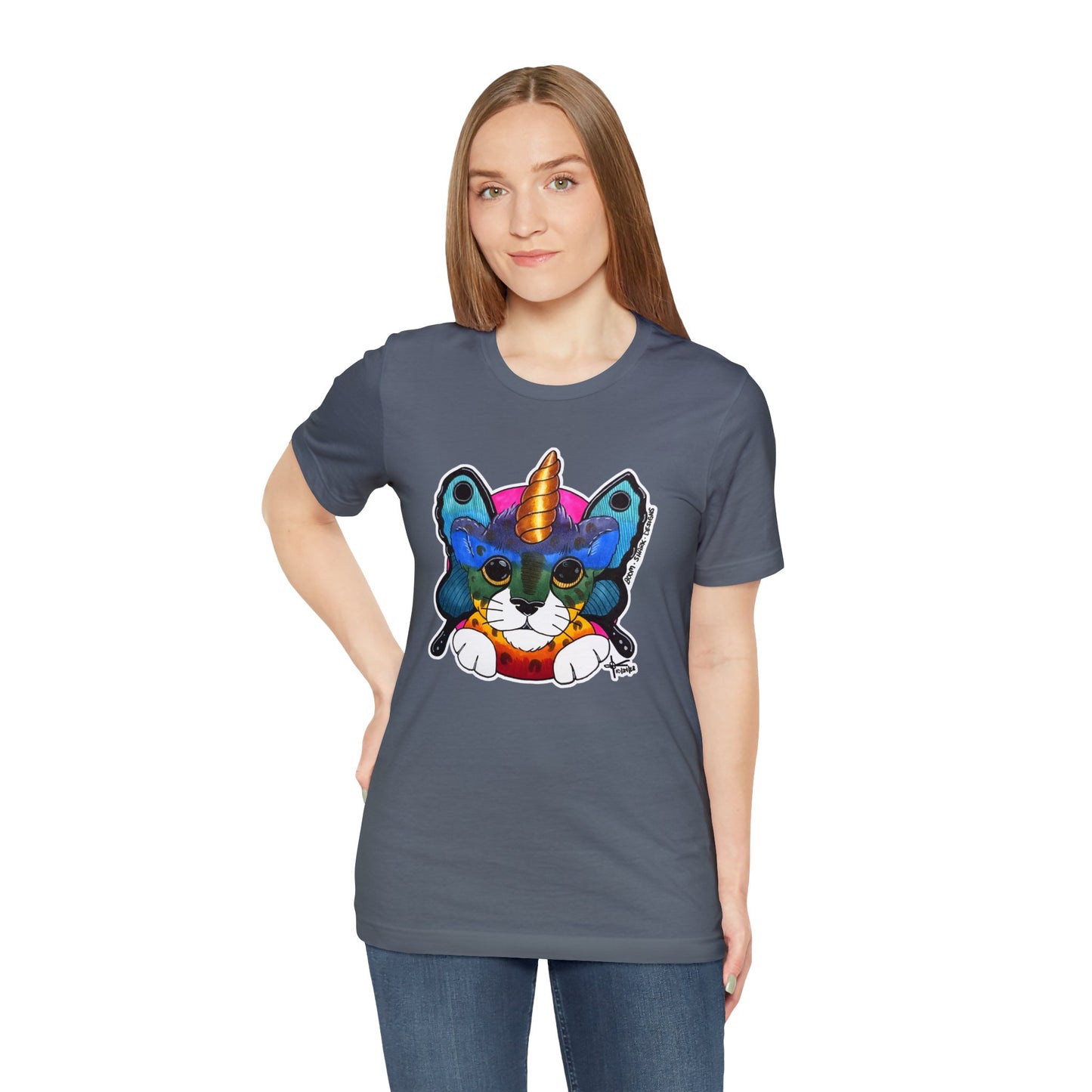 THE Rainbow Cheetah Unicorn Butterfly ADULT Tee