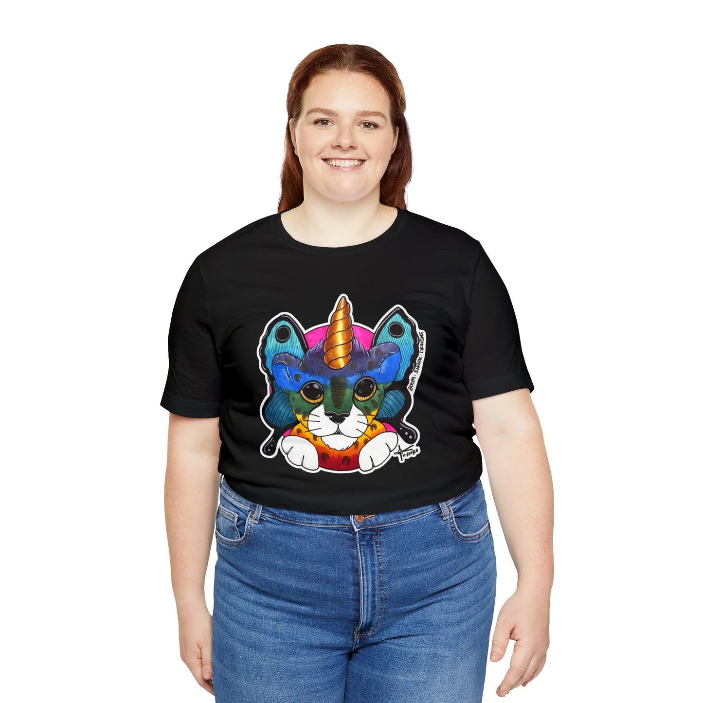 THE Rainbow Cheetah Unicorn Butterfly ADULT Tee