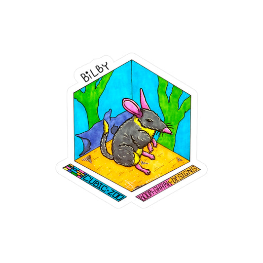 Cubic Zoo—Bilby Removable Sticker Decal