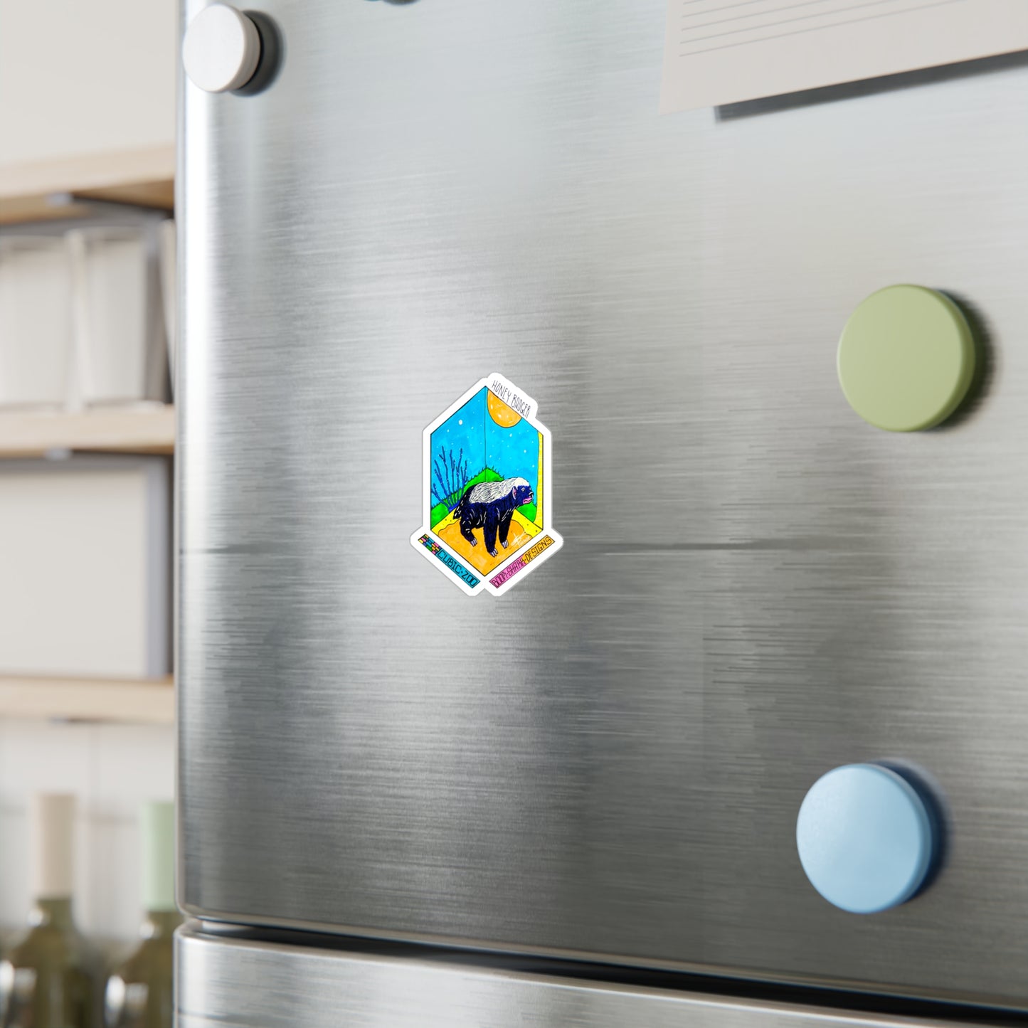 Cubic Zoo— Honey Badger Removable Sticker Decal
