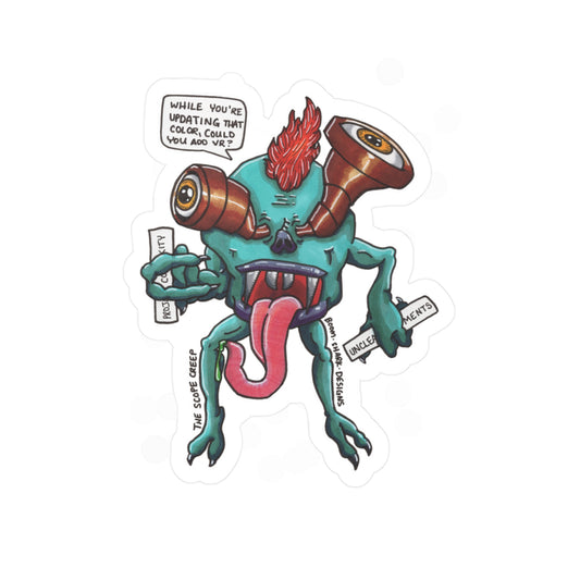 Monsters in my Project — Scope Creep Monster Removable Sticker Decal
