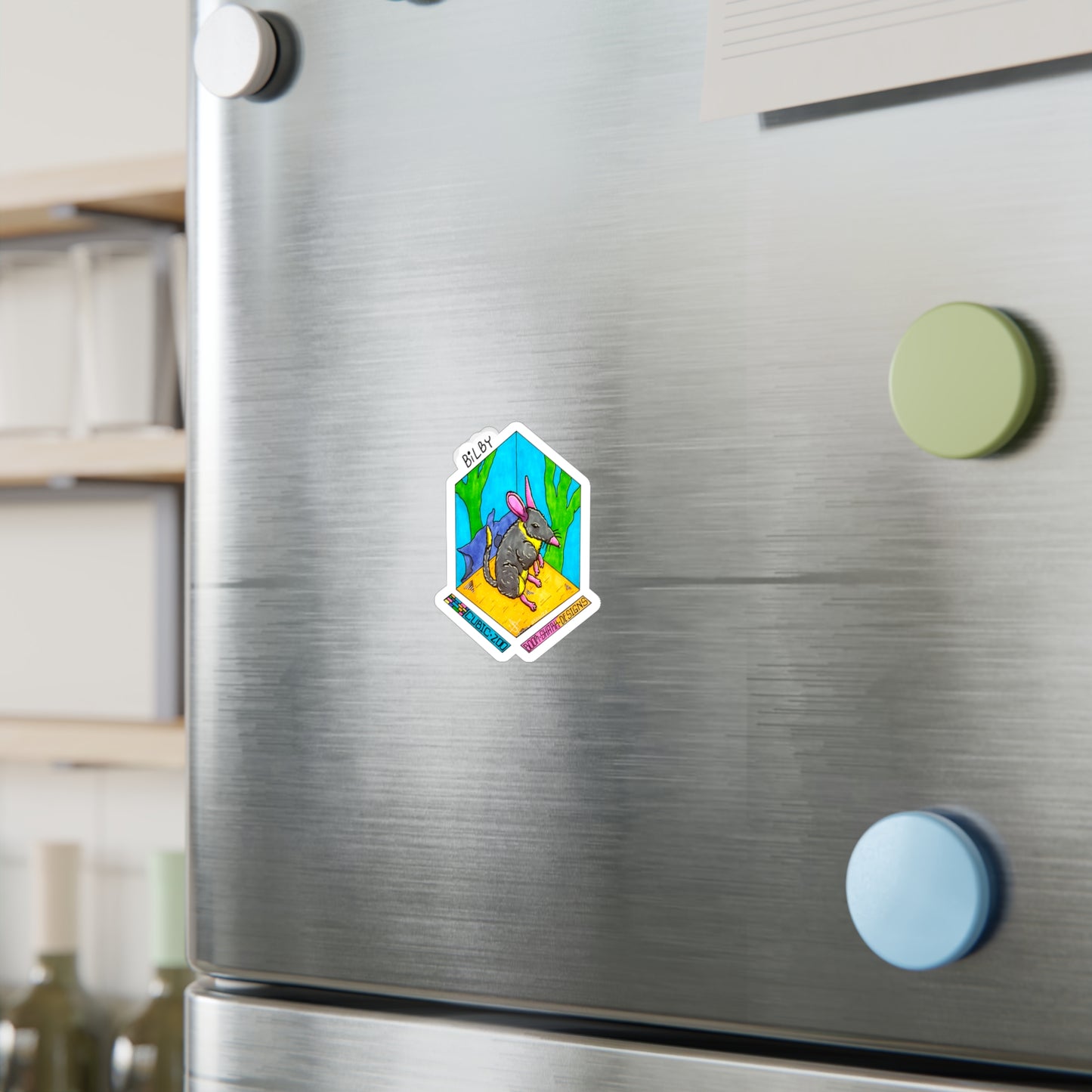 Cubic Zoo—Bilby Removable Sticker Decal
