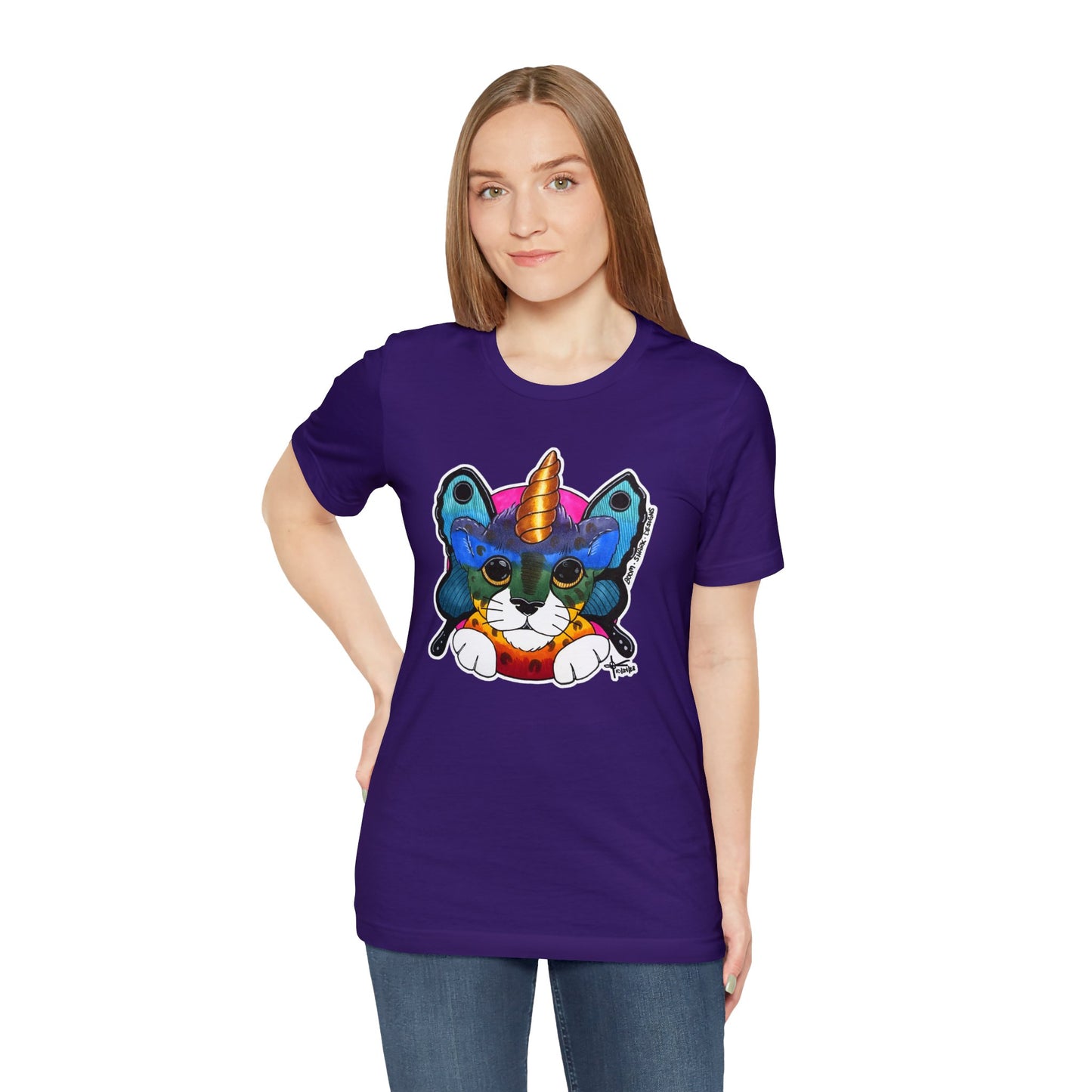 THE Rainbow Cheetah Unicorn Butterfly ADULT Tee