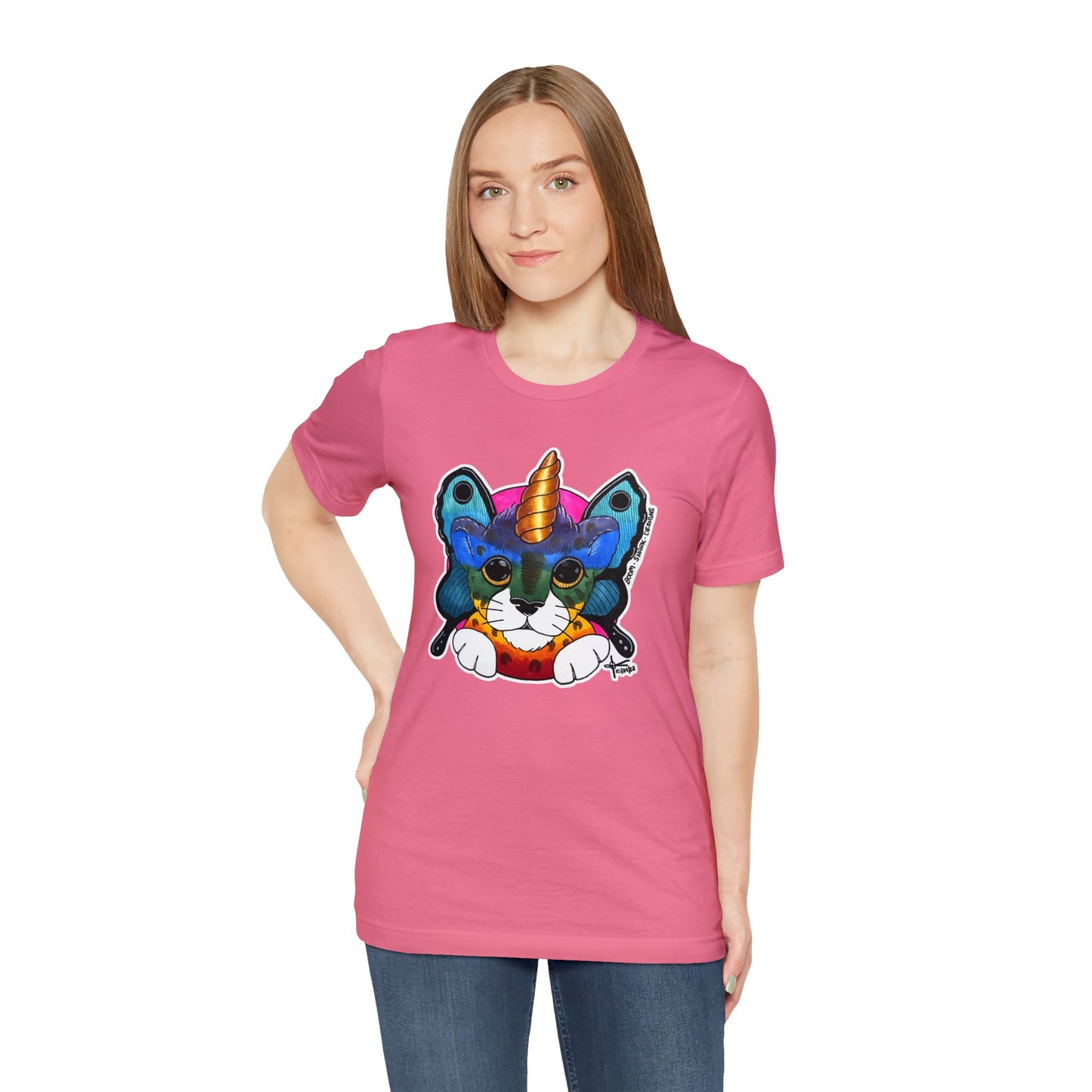 THE Rainbow Cheetah Unicorn Butterfly ADULT Tee