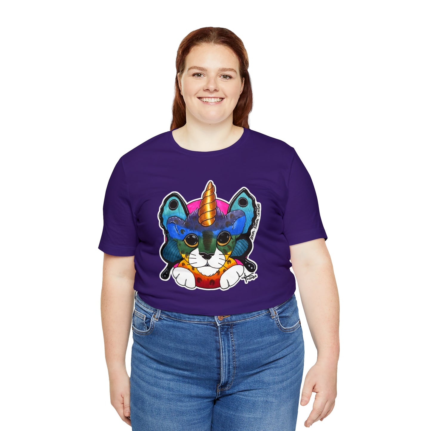 THE Rainbow Cheetah Unicorn Butterfly ADULT Tee