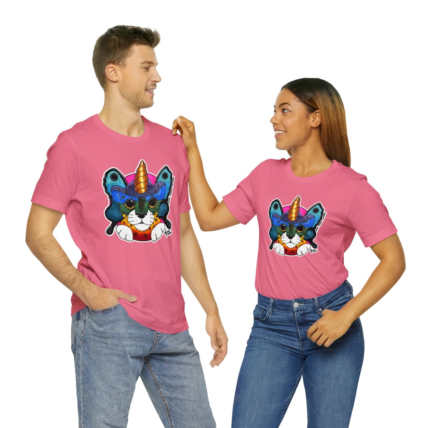 THE Rainbow Cheetah Unicorn Butterfly ADULT Tee