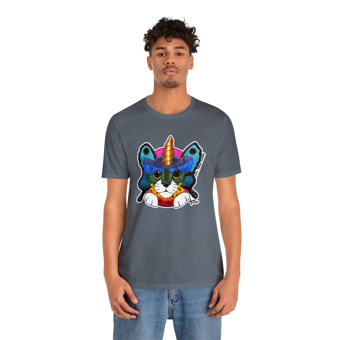 THE Rainbow Cheetah Unicorn Butterfly ADULT Tee