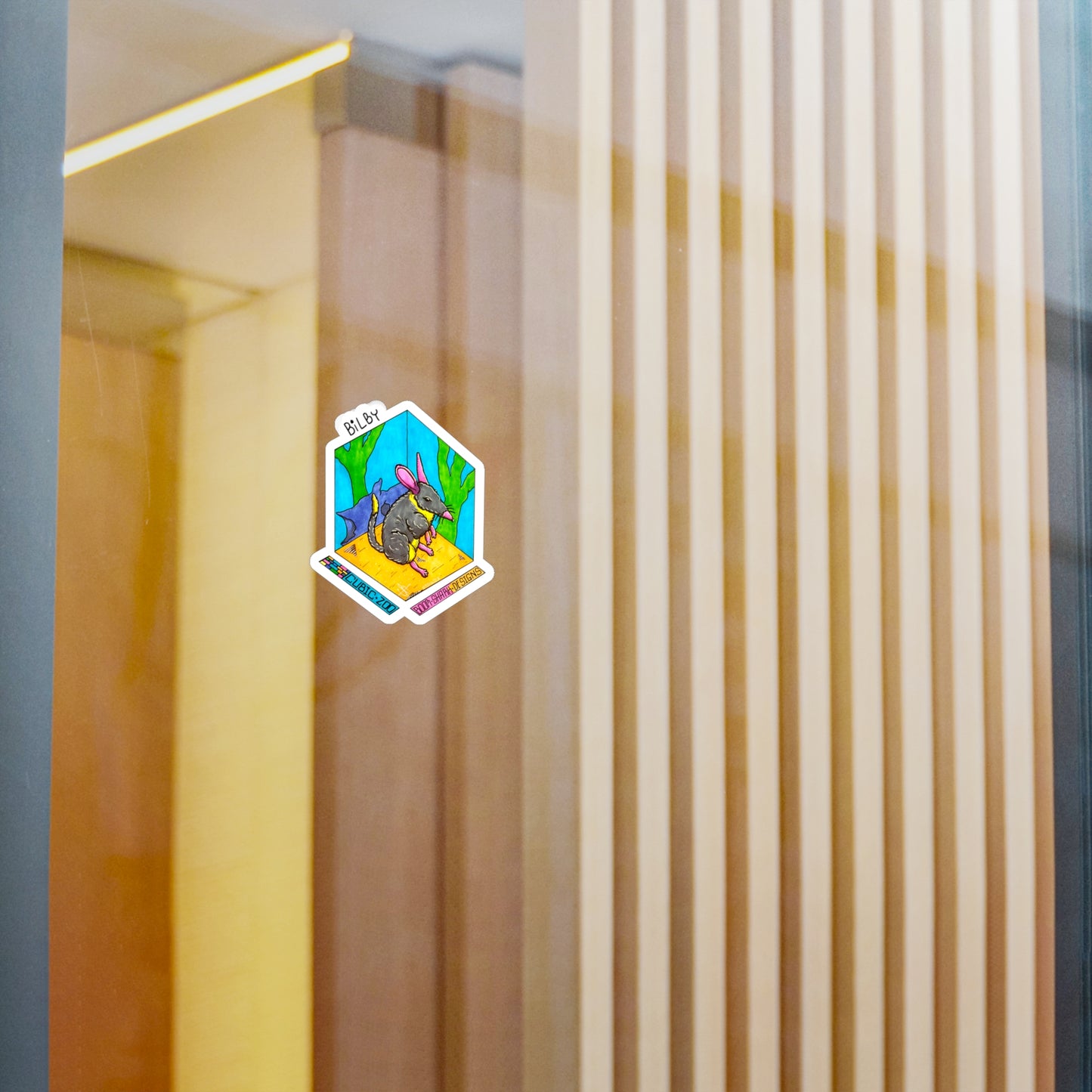 Cubic Zoo—Bilby Removable Sticker Decal