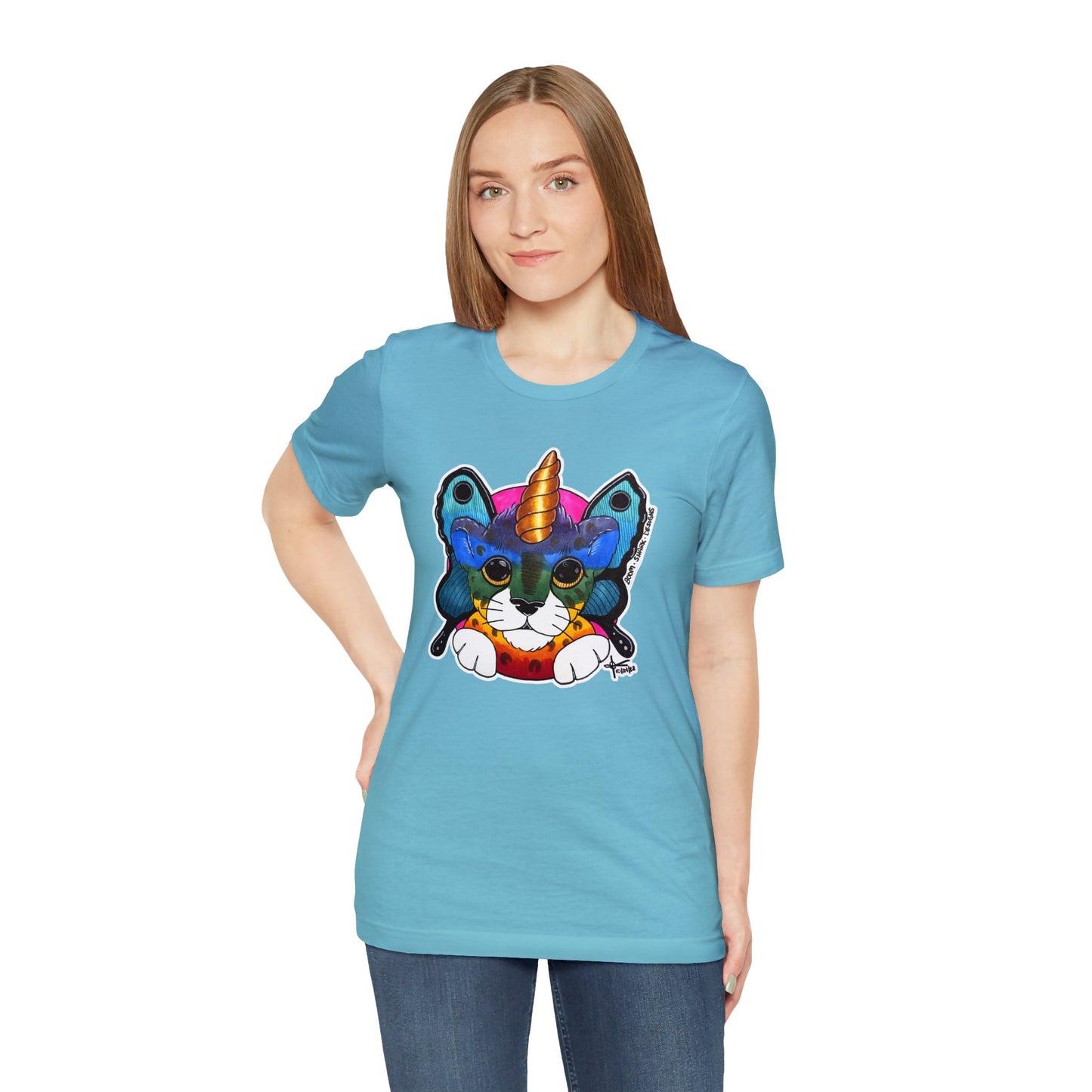 THE Rainbow Cheetah Unicorn Butterfly ADULT Tee