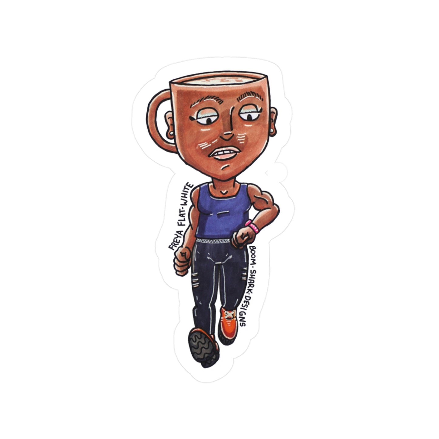 Brew Boos — Freya Flat-White Removable Sticker Decal