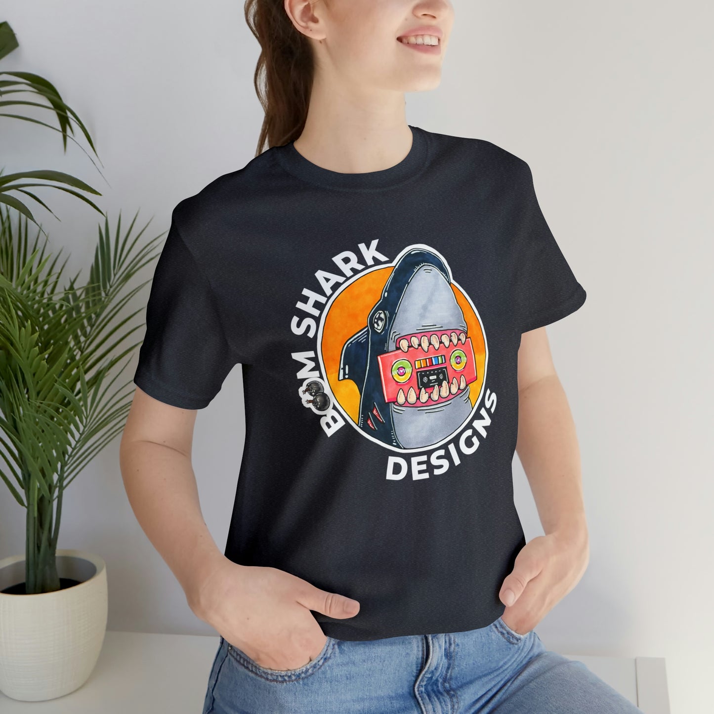 Boom Shark Designs Brand Adult Tee
