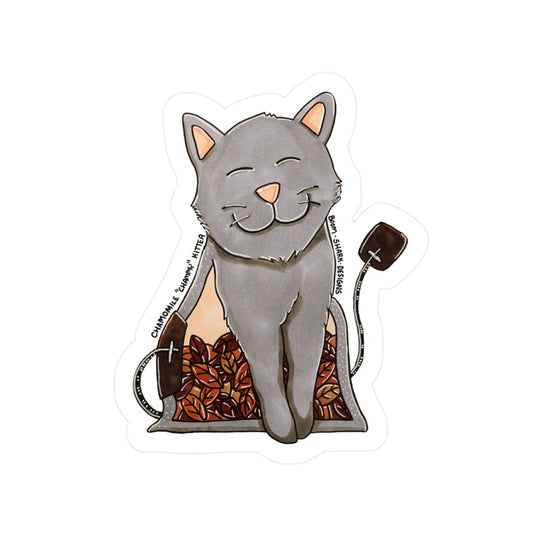 Brew Boos—Chamomile "Chammy" KitTea Removable Sticker Decal