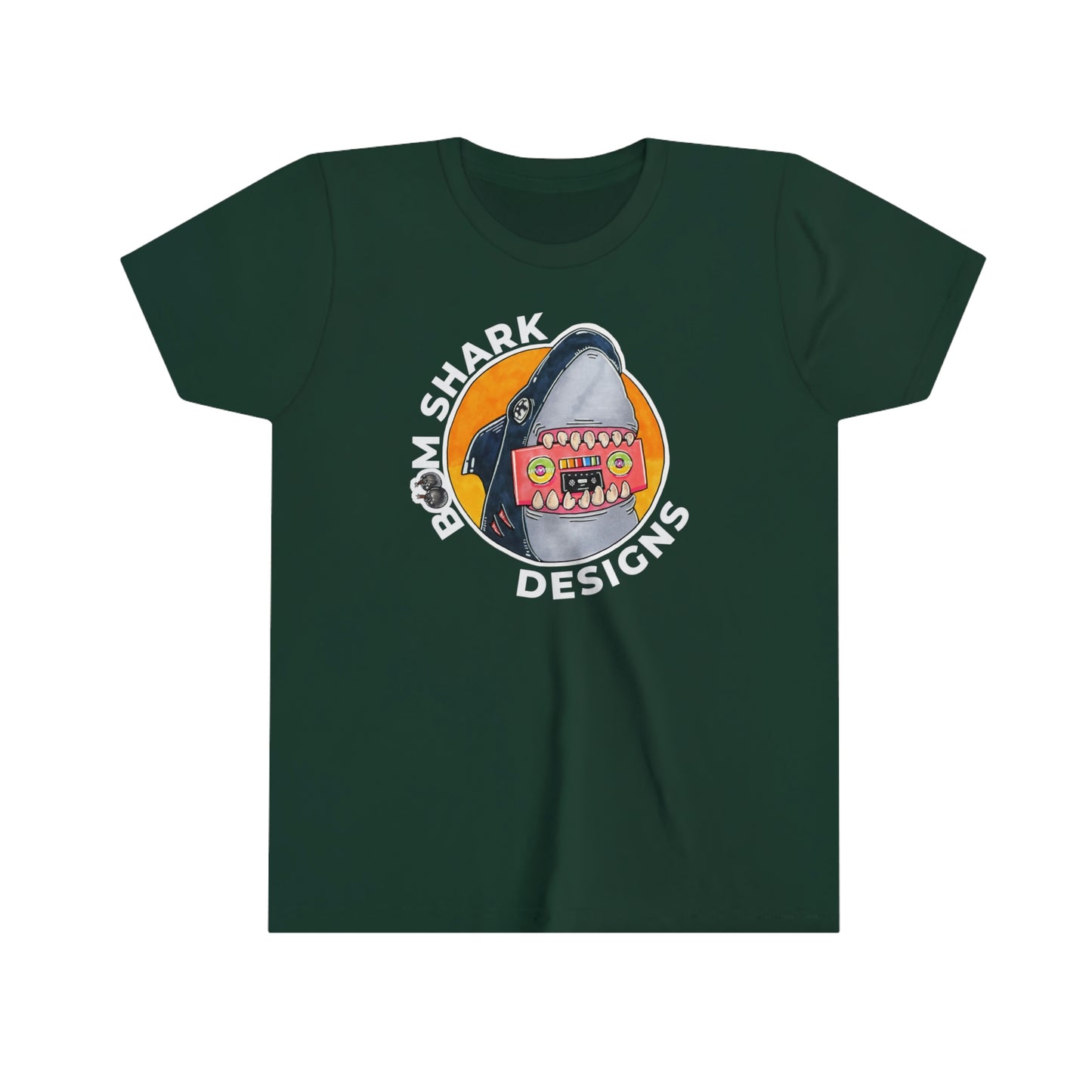 Boom Shark Designs Brand Youth Tee