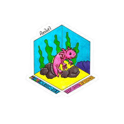 Cubic Zoo—Axolotl Removable Sticker Decal