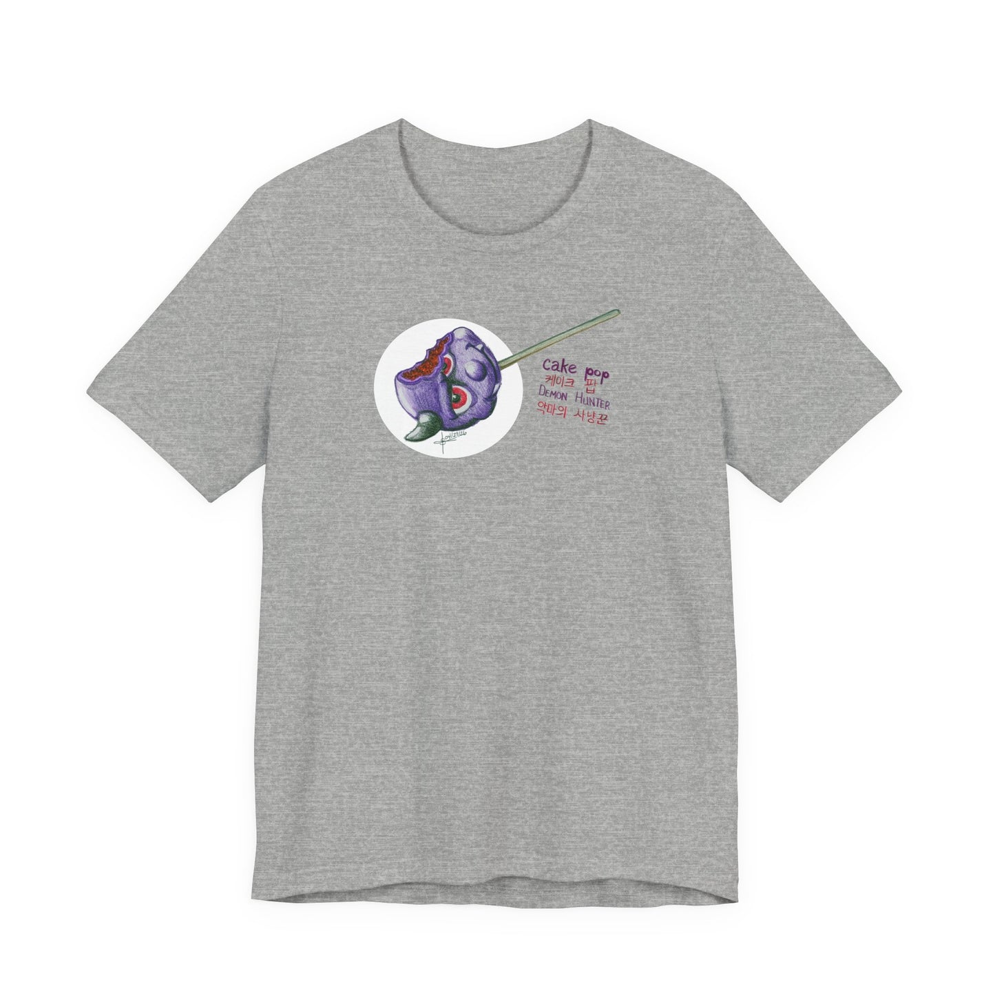 Demon Hunter Cake Pop T‑Shirt — Cute Creepy Kawaii Korean Text Tee