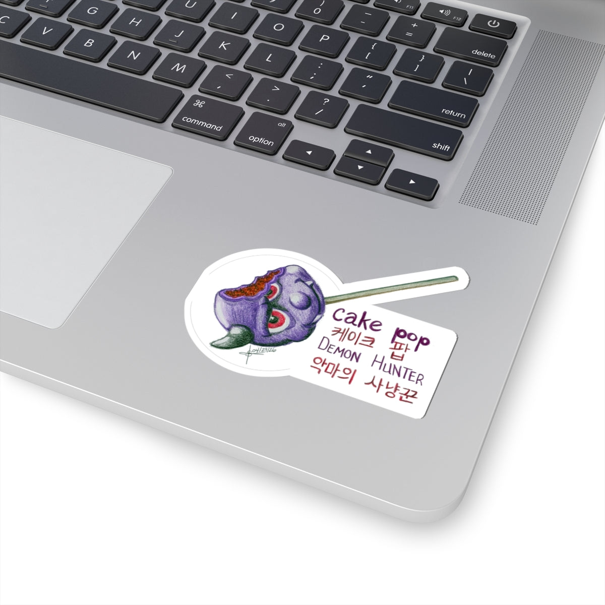 Kiss-Cut Sticker — 'Cake Pop Demon Hunter' Cute Spooky K-Pop Inspired Decal
