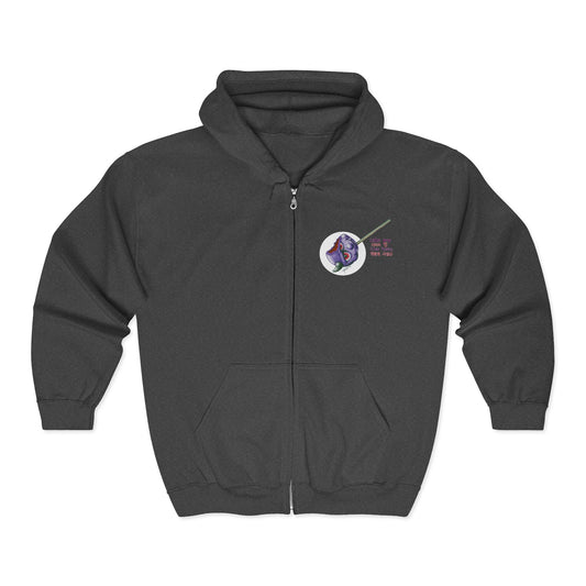 Demon Hunter Cake Pop — Cute Creepy Kawaii Korean Text Zip Hoodie