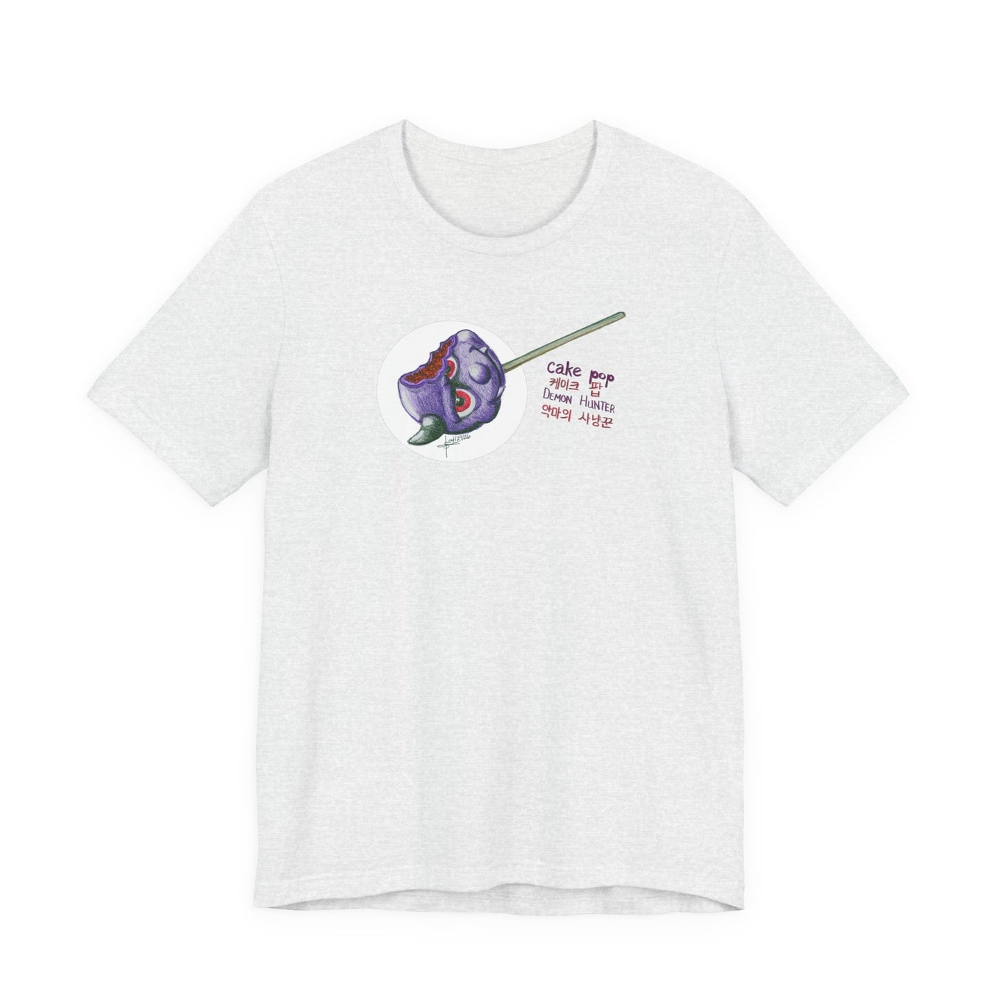 Demon Hunter Cake Pop T‑Shirt — Cute Creepy Kawaii Korean Text Tee